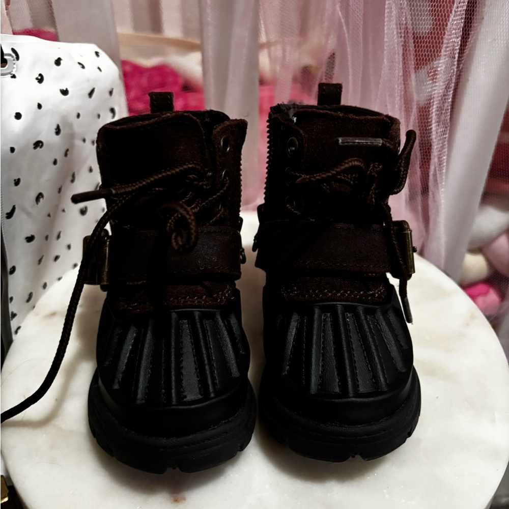 Unisex Polo Black and Brown Boots
